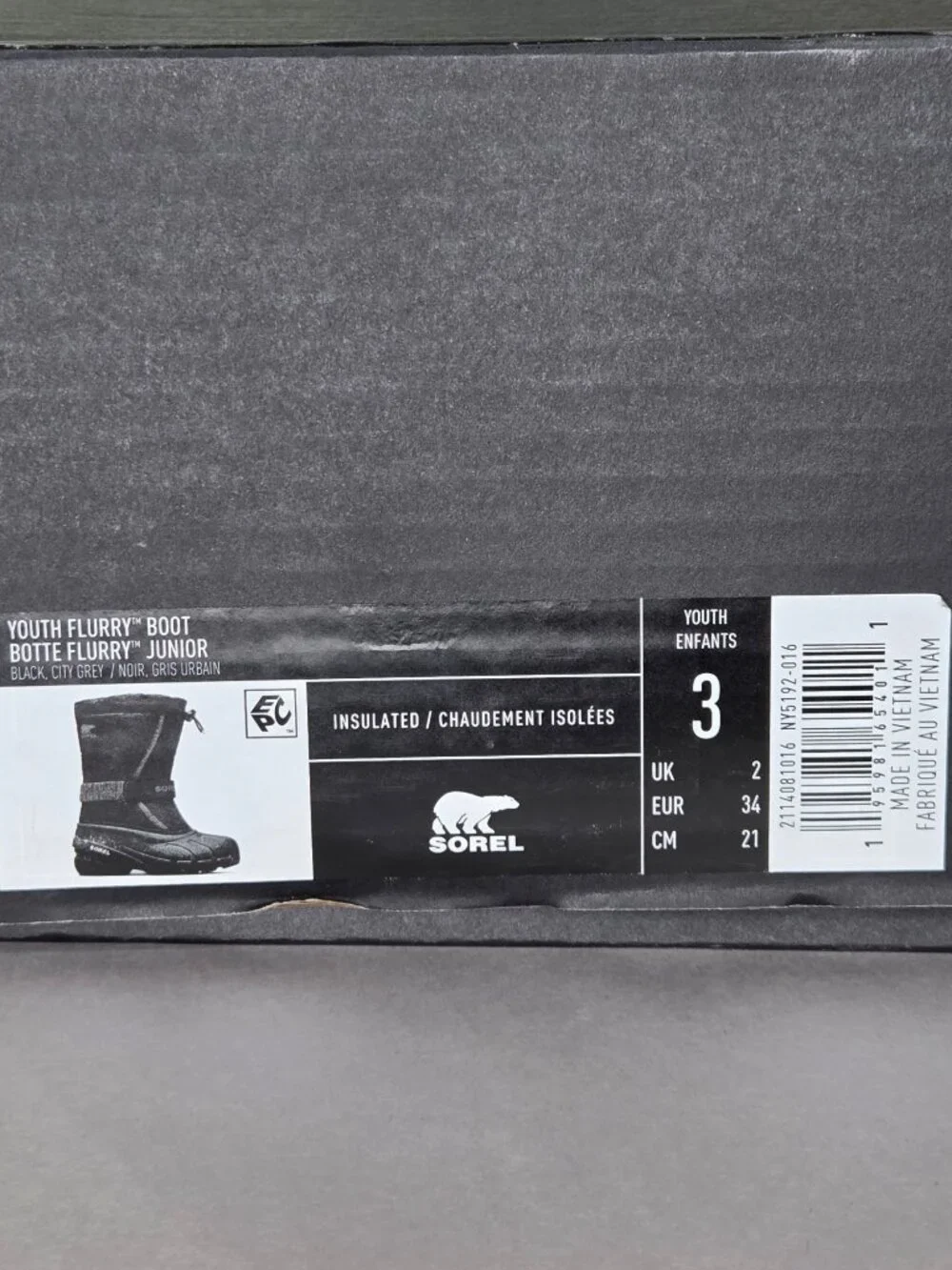 Sorel Little Kids Flurry Winter Boots - Youth Size 3